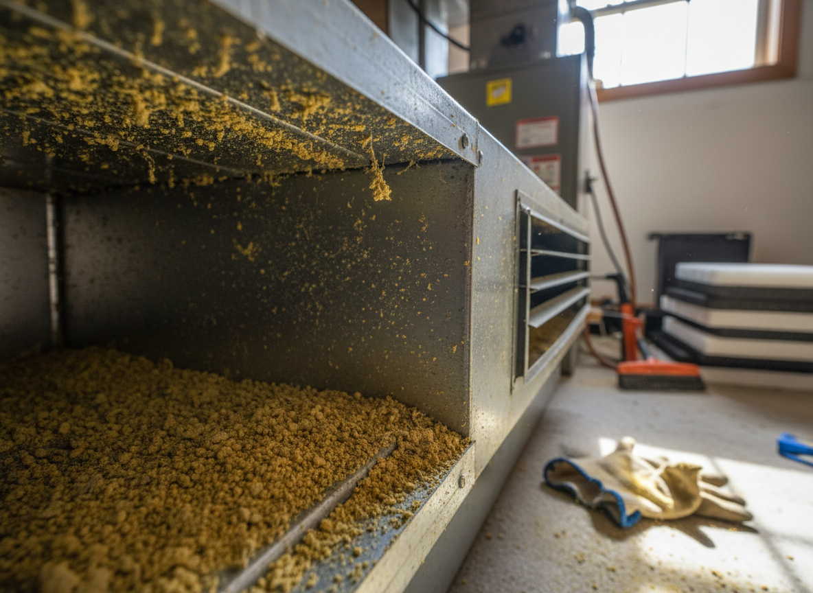 Signs of Pollen Buildup in Air Ducts After Spring in Morris County